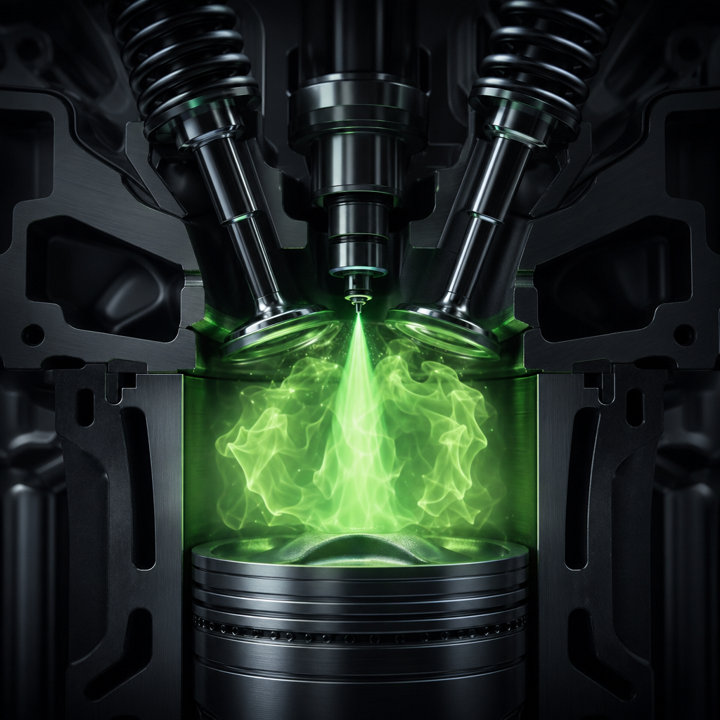 Cleaner combustion engine chamber